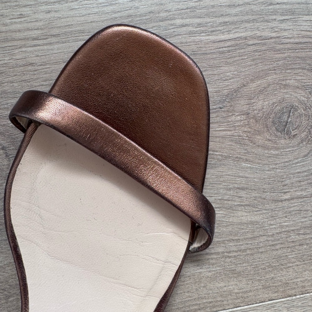 Club Monaco Elegant Brown Bronze Sandals - Picture 3 of 9